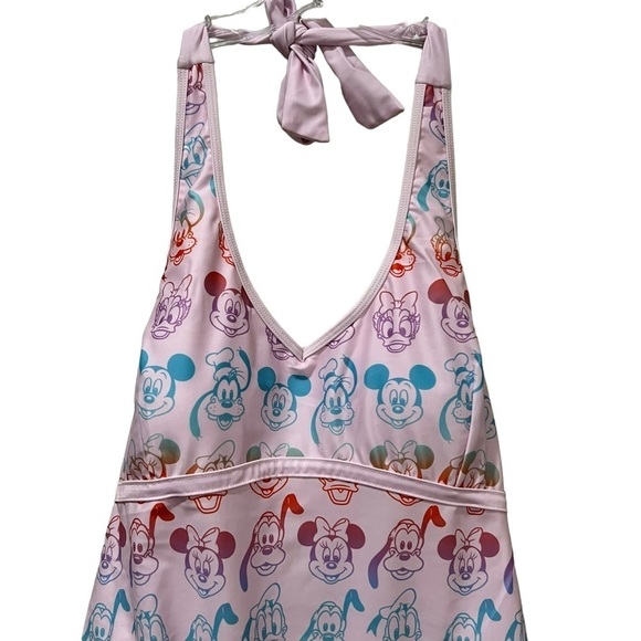 Disney 2X Halter Pastel Character Swim Suit One Piece NWT O2 - Picture 2 of 8